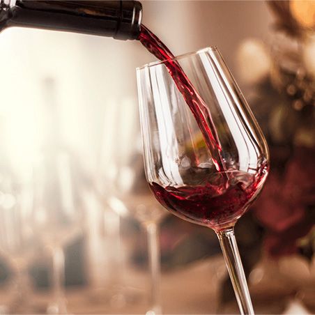 Southern red wine being poured into a wine glass